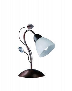 Настільна лампа Theresa Антична іржа Білий алебастровий скляний плафон 1 x E14 макс. 40 Вт Висота 32 см - Фото 1