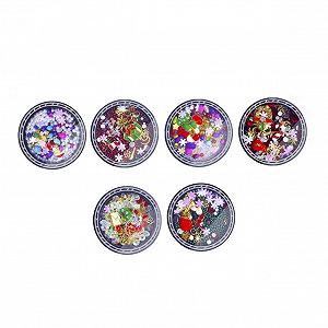 Стрази для нігтів Різдвяні FRCOLOR, кристали, різдвяний дизайн - Фото 1