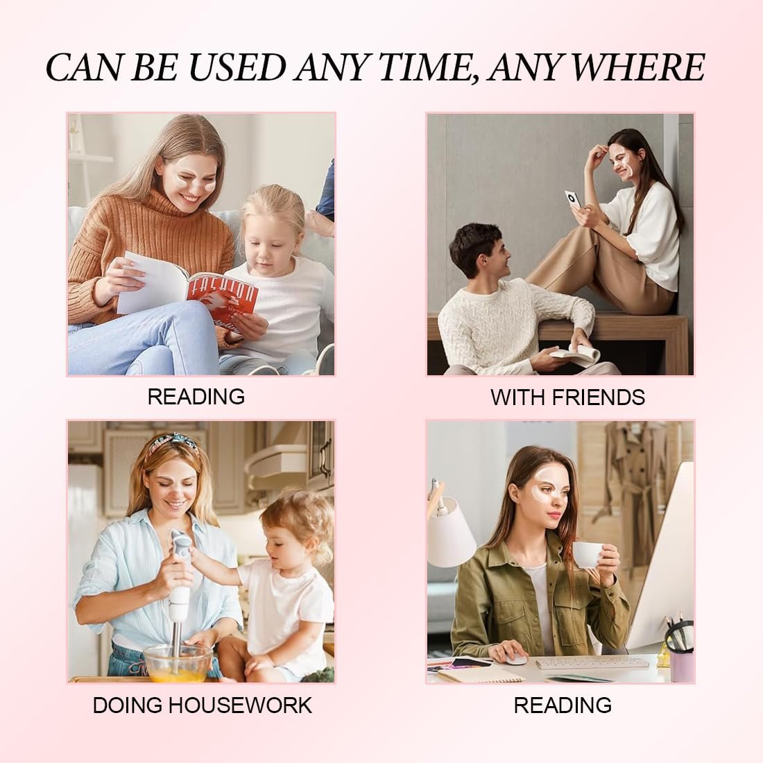 Патчі для обличчя SexxLady Набір з 6 для розгладження шкіри обличчя для очей, рота та чола, фото №5