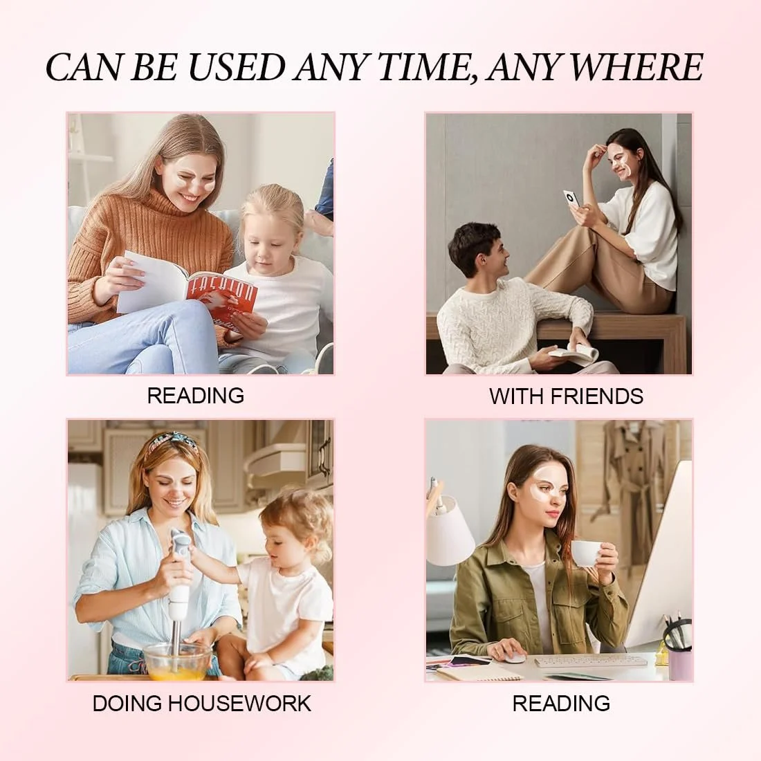 Патчи для лица SexxLady Набор из 6 для разглаживания кожи лица для глаз, рта и лба, фото №5