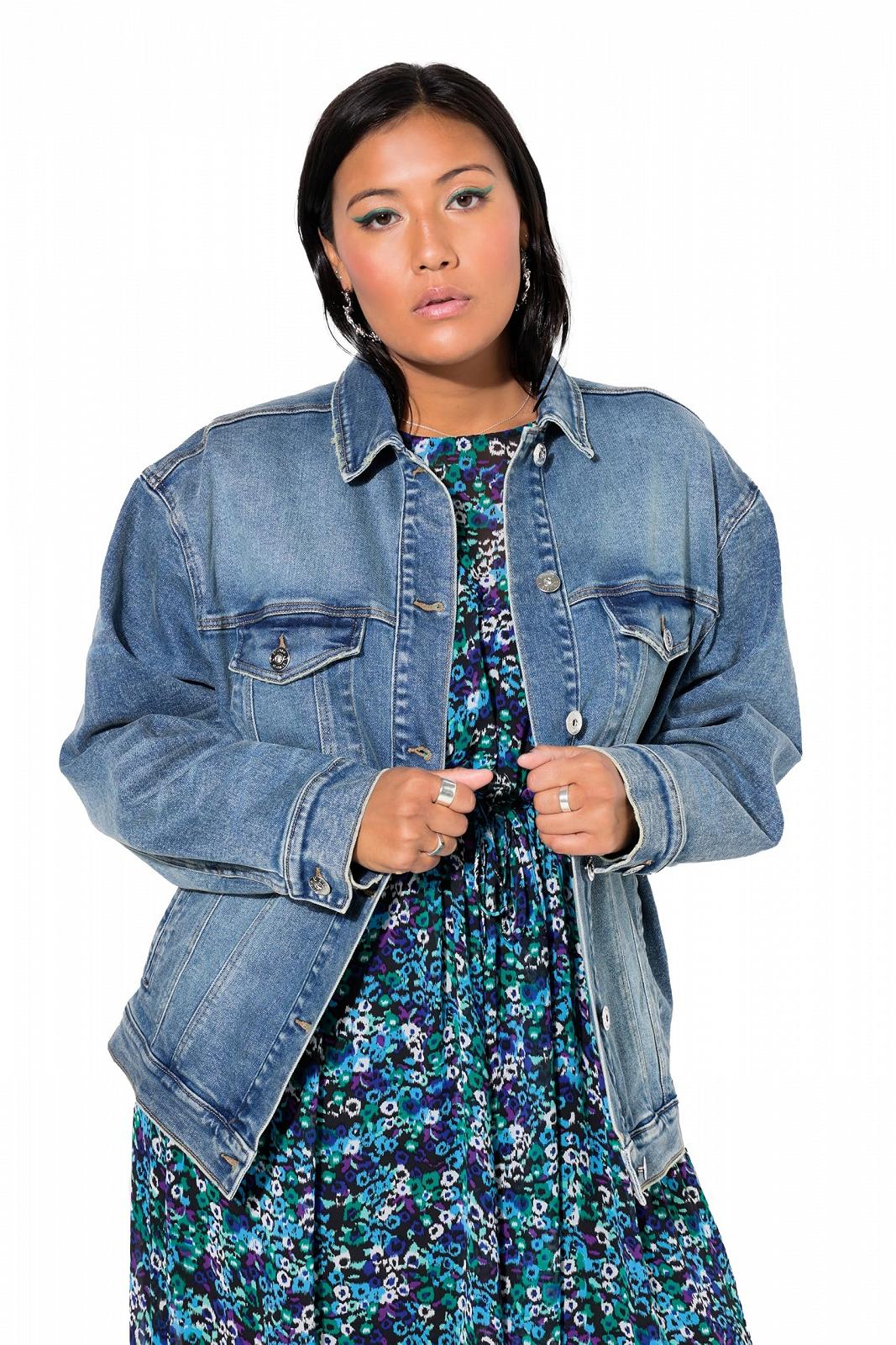 Джинсовая куртка Studio Untold Plus Size Oversized Light Washed 836255, фото №1