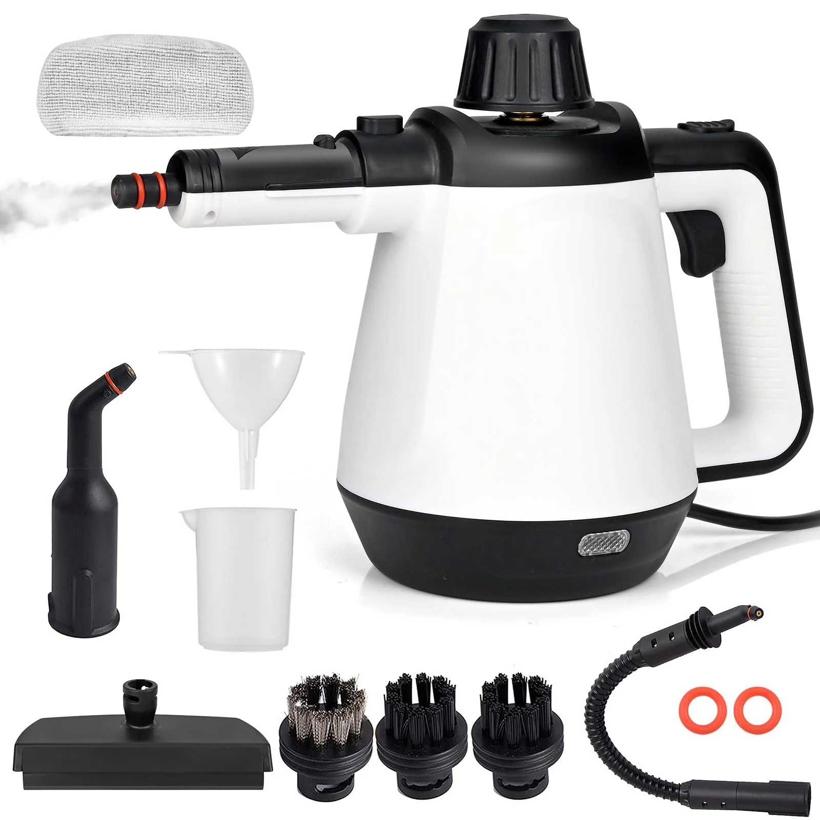 Пароочисник 430 мл 1200 Вт 3.5 бар з 9 насадками та підсвіткою, фото №1 Пароочисник 430 мл 1200 Вт 3.5 бар з 9 насадками та підсвіткою, фото №1