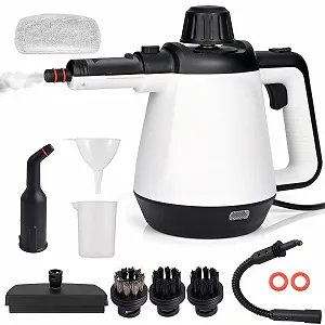 Пароочисник 430 мл 1200 Вт 3.5 бар з 9 насадками та підсвіткою - Фото 1