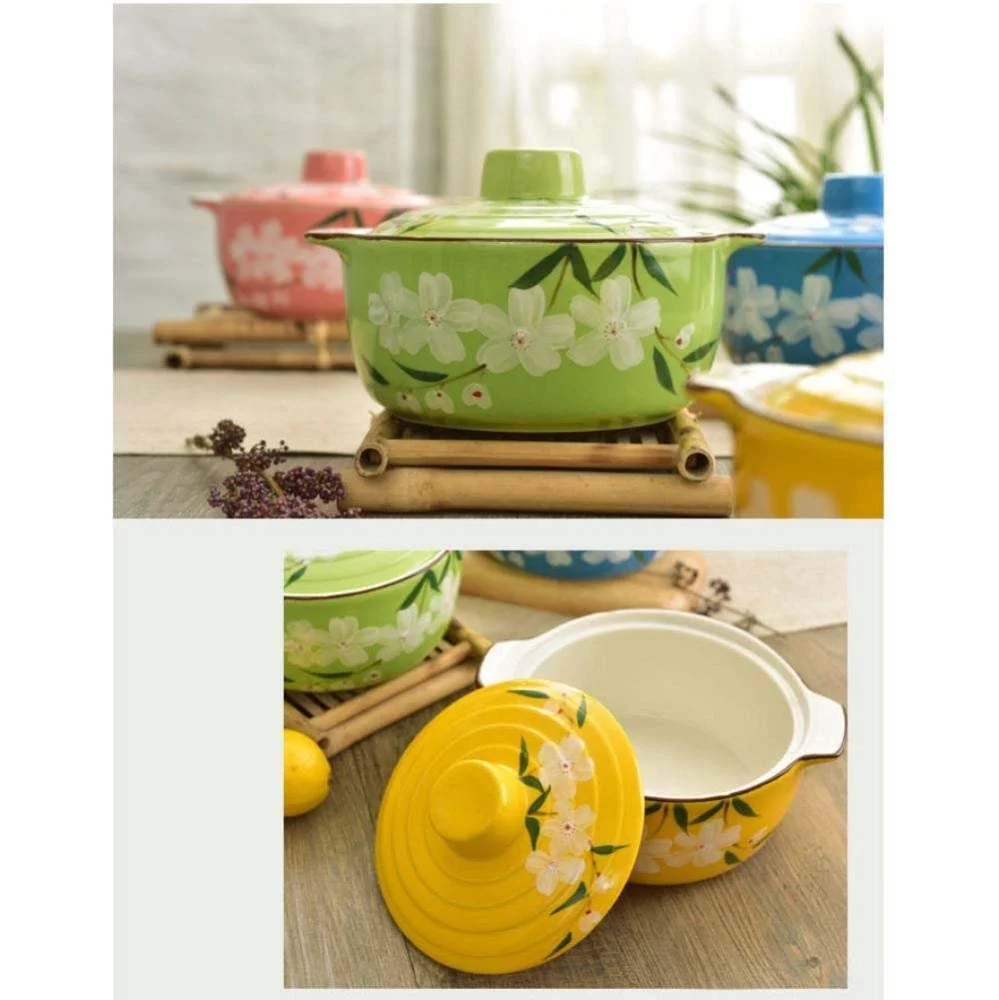 Каструля Керамічна для тушкування Зелена, фото №3 Каструля Керамічна для тушкування Зелена, фото №3
