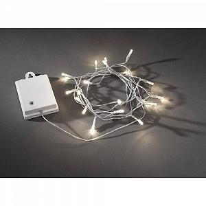 Гирлянда Konstsmide уличная аккумуляторная 80 LEDs на прозрачном проводе, 7.9 м - теплый белый - Фото 1