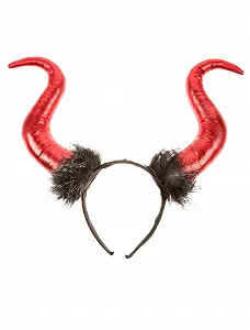 Обруч Дьявол с Мехом Красный Без Размера synthetic.ua - Фото 1