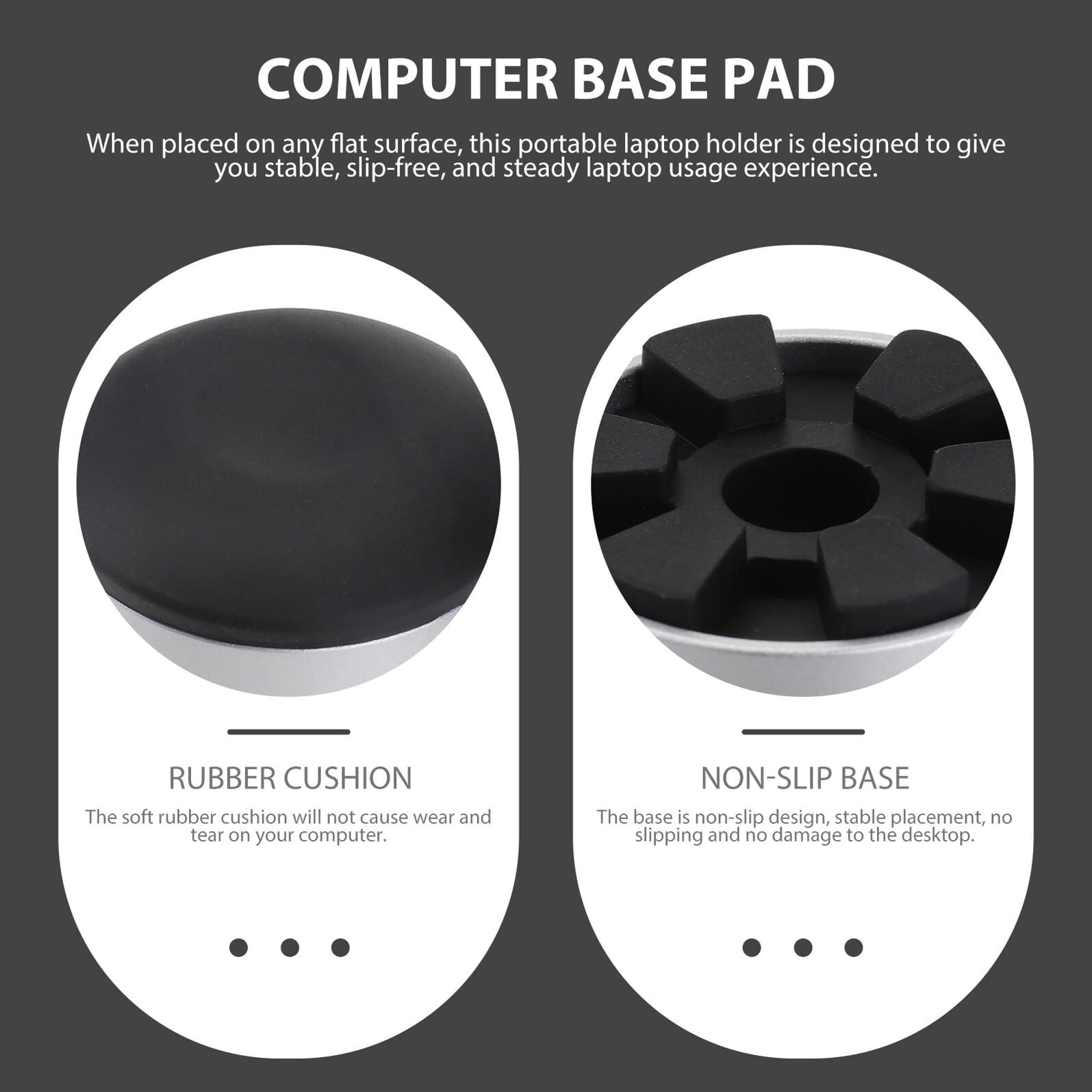 Підставка для ноутбука BESPORTBLE Ергономічна нахилена терморозсіювальна основа Портативний тримач Чорний, фото №3