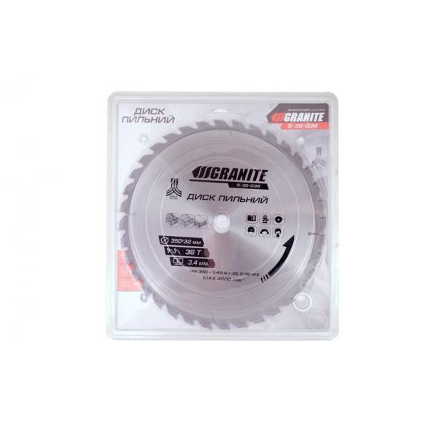 ГРАНІТЕ ГМ дисковий для дерева з твердоплавними напоями 350*32*36Т, адаптер 32-30, 32-25,4, 4500 5-35-036, фото №2