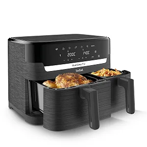 Мультипечь Tefal Easy Fry Digital Double Zone 2 ящика 8.3 л 8 в 1 антипригарная Extra Crispy - Фото 1