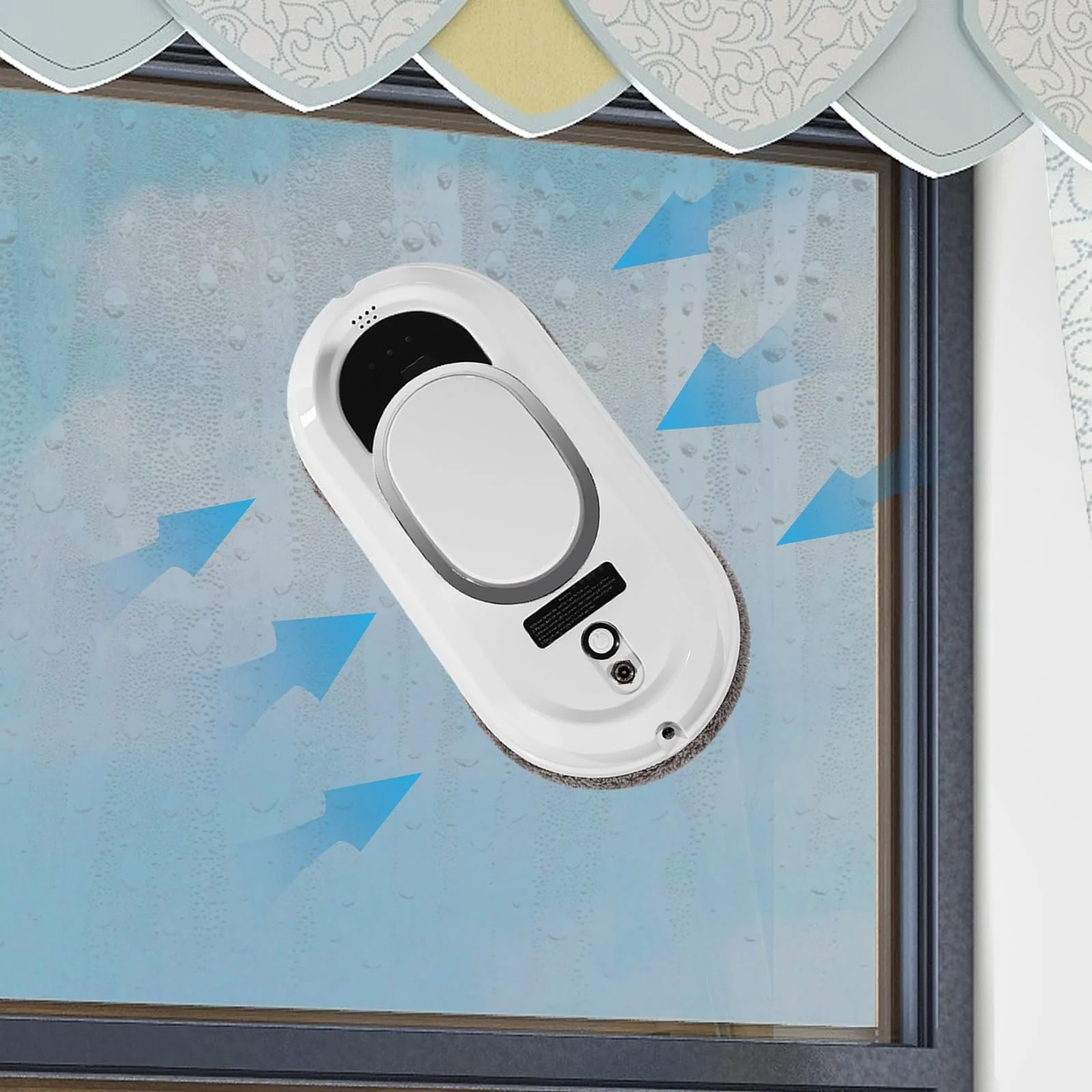 Робот для миття вікон автоматичний 5600Pa з функцією виявлення країв та 3 автоматичними режимами прибирання для дому, офісів, класів, фото №8 Робот для миття вікон автоматичний 5600Pa з функцією виявлення країв та 3 автоматичними режимами прибирання для дому, офісів, класів, фото №8