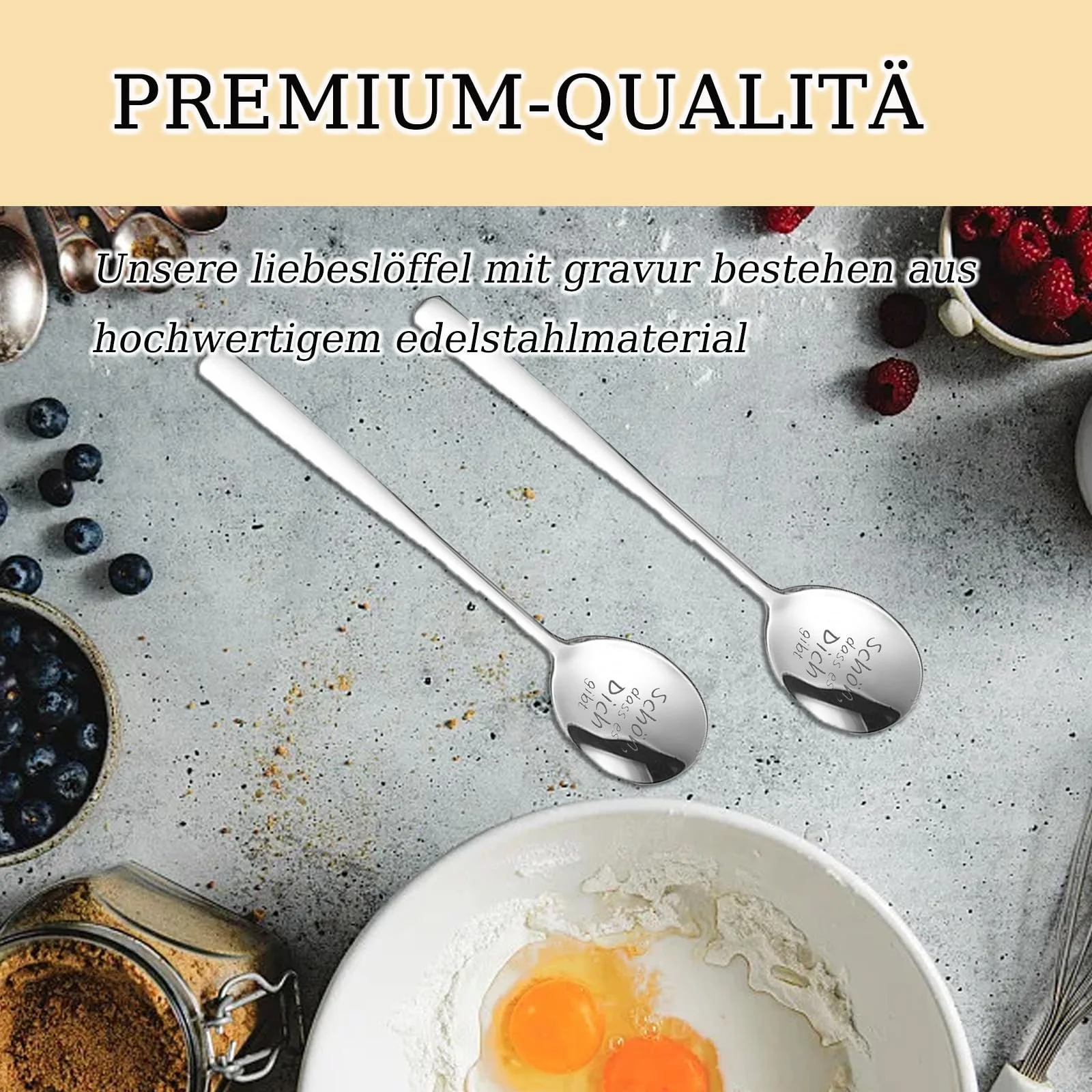 Ложка для кави з гравіюванням (2 шт.), фото №3