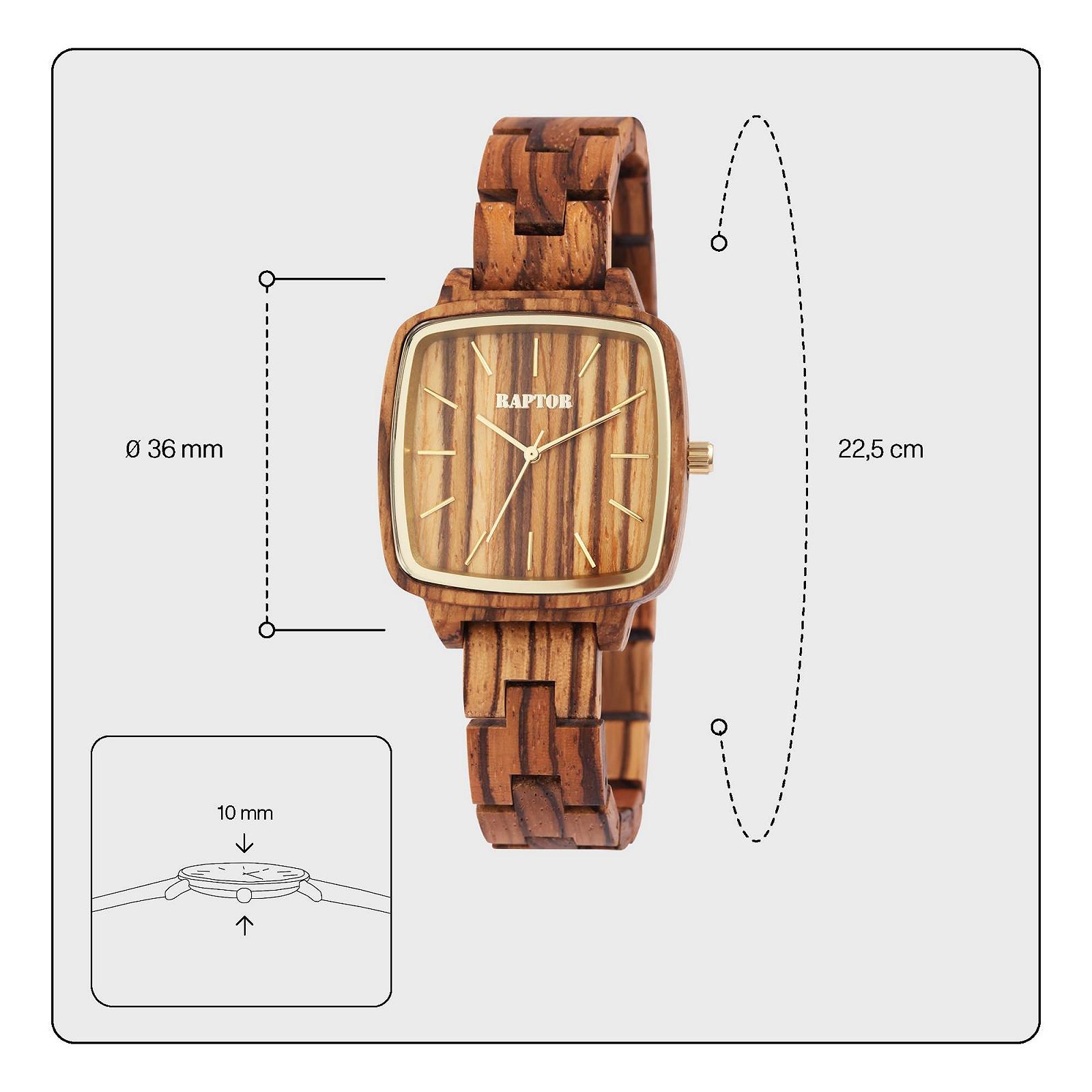 Годинник Raptor Angy RA10213 Жіночий Дерев'яний Квадратний Натуральний Аналоговий Кварцовий, фото №3 Годинник Raptor Angy RA10213 Жіночий Дерев'яний Квадратний Натуральний Аналоговий Кварцовий, фото №3