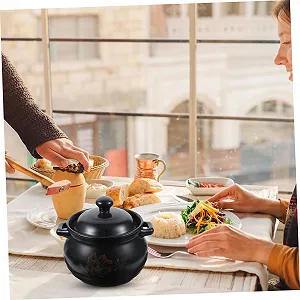 Кастрюля керамическая Zerodeko из керамогранита черная synthetic.ua - Фото 1