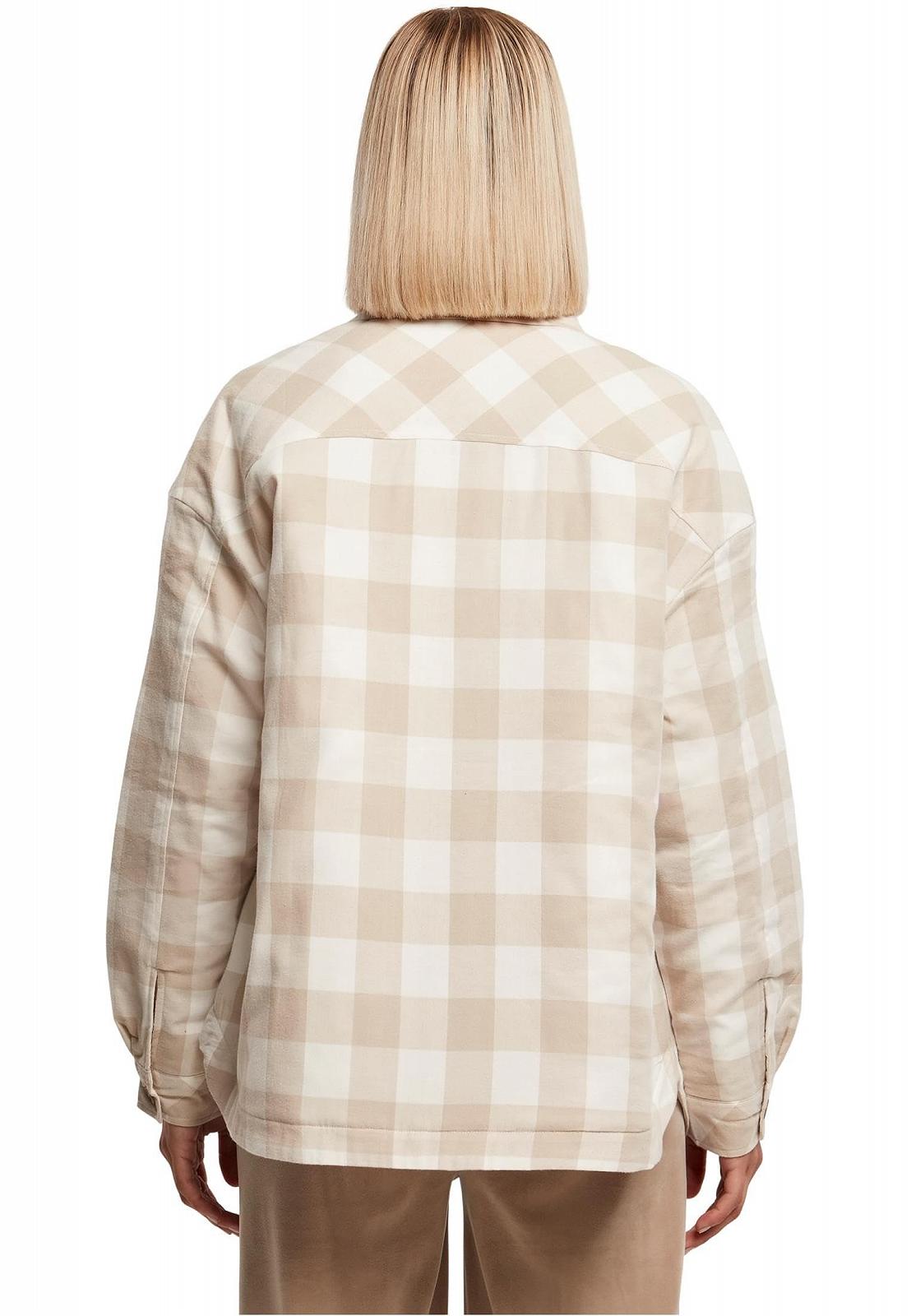 Рубашка-куртка женская Urban Classics Ladies Flannel Padded Overshirt клетчатая, фото №4