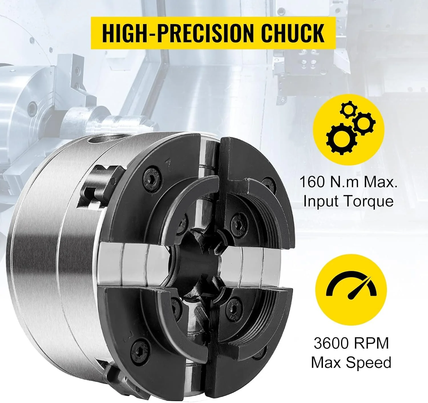 Токарный патрон для дерева Vevor 95mm, фото №4