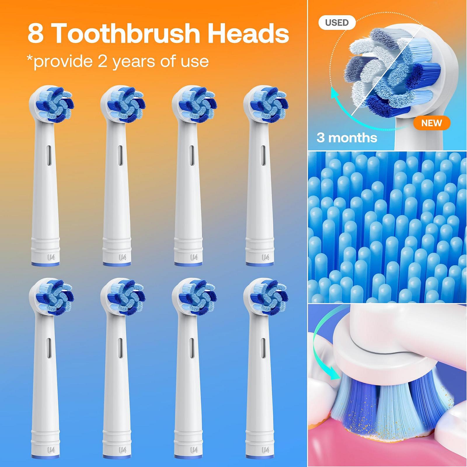 Електрична зубна щітка Bitvae R1 5 режимів Black, фото №4