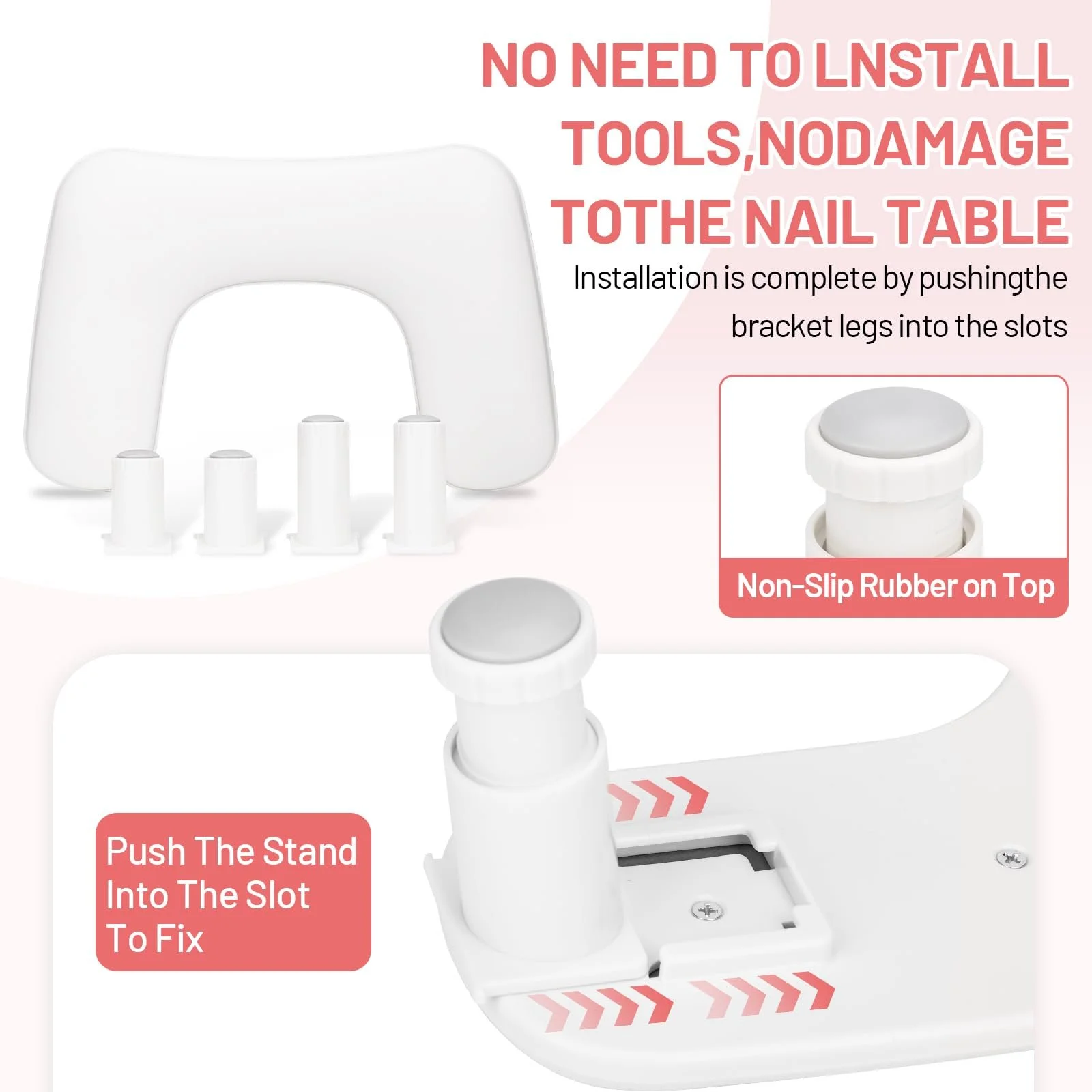 Підставка для рук для манікюру U-подібна Регульована по висоті, фото №6 Підставка для рук для манікюру U-подібна Регульована по висоті, фото №6