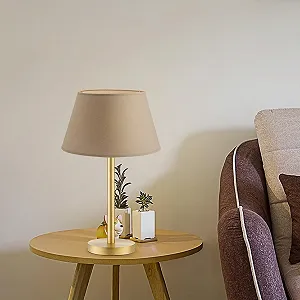 Настільна лампа Home Sweet Home Largo сучасна 30/30/38 см сіро-коричнева метал латунь E27 з вимикачем на шнурі synthetic.ua - Фото 1