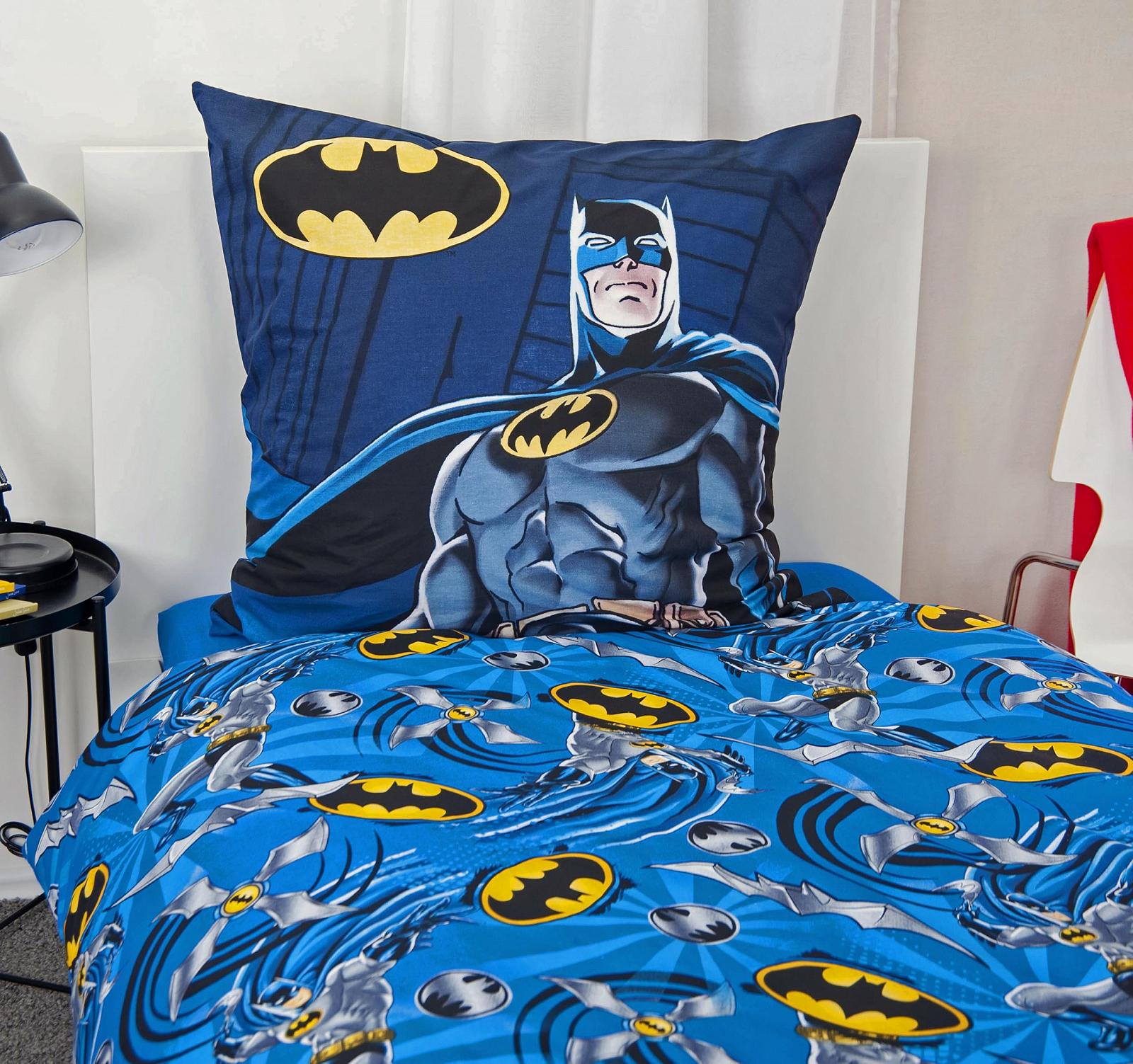 Постільна білизна Wild South Batman DC Comics 80 x 80 см + 135 x 200 см, 100% бавовна, ренфорс, з блискавкою, фото №3