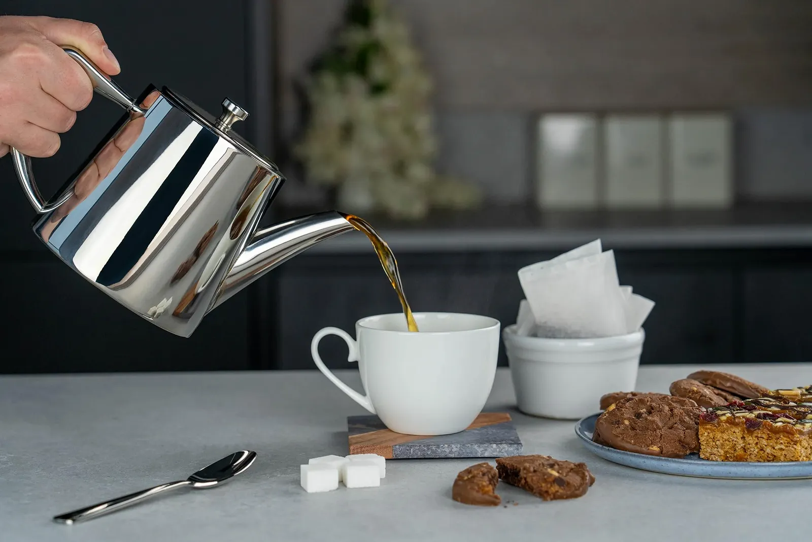 Чайник-заварник Café Olé Derwent Нержавіюча сталь 1,3 л Дзеркальна поліровка, фото №4