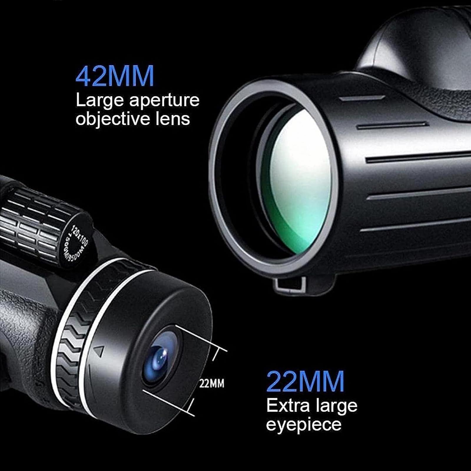 Монокуляр 120x100 Компактний Водонепроникний з Тримачем для Смартфона та Штативом, фото №5