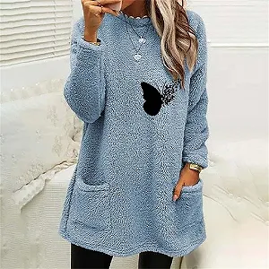 Модний жіночий світшот Вільний крій Довгий рукав synthetic.ua - Фото 1