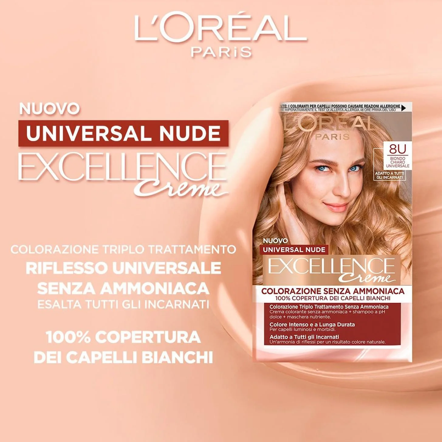 Фарба для волосся Biondo Chiaro Universal 8u, фото №2 Фарба для волосся Biondo Chiaro Universal 8u, фото №2