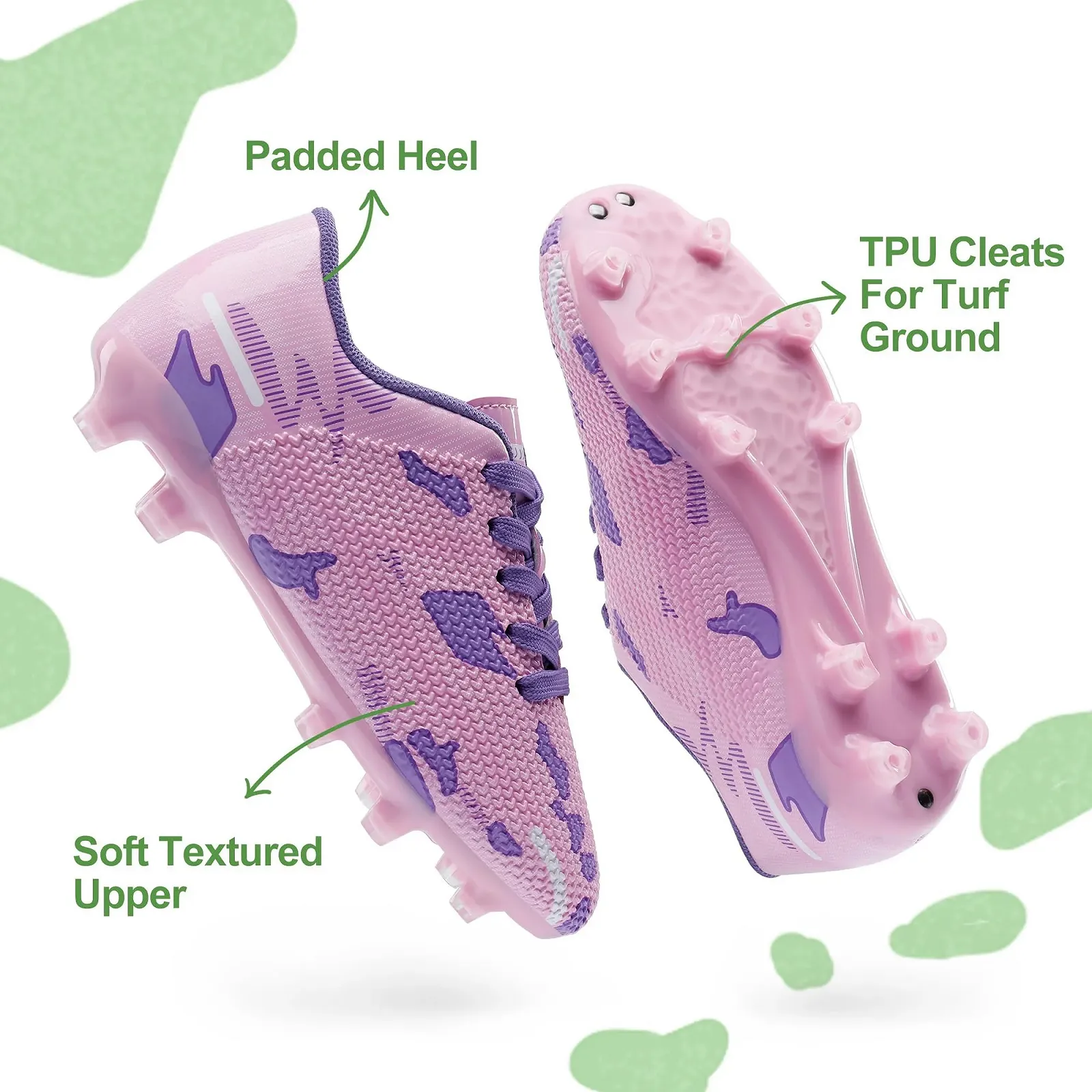 Футбольні бутси DREAM PAIRS Дитячі спортивні зносостійкі дихаючі спортивні бігові  з довгими шипами, фото №4