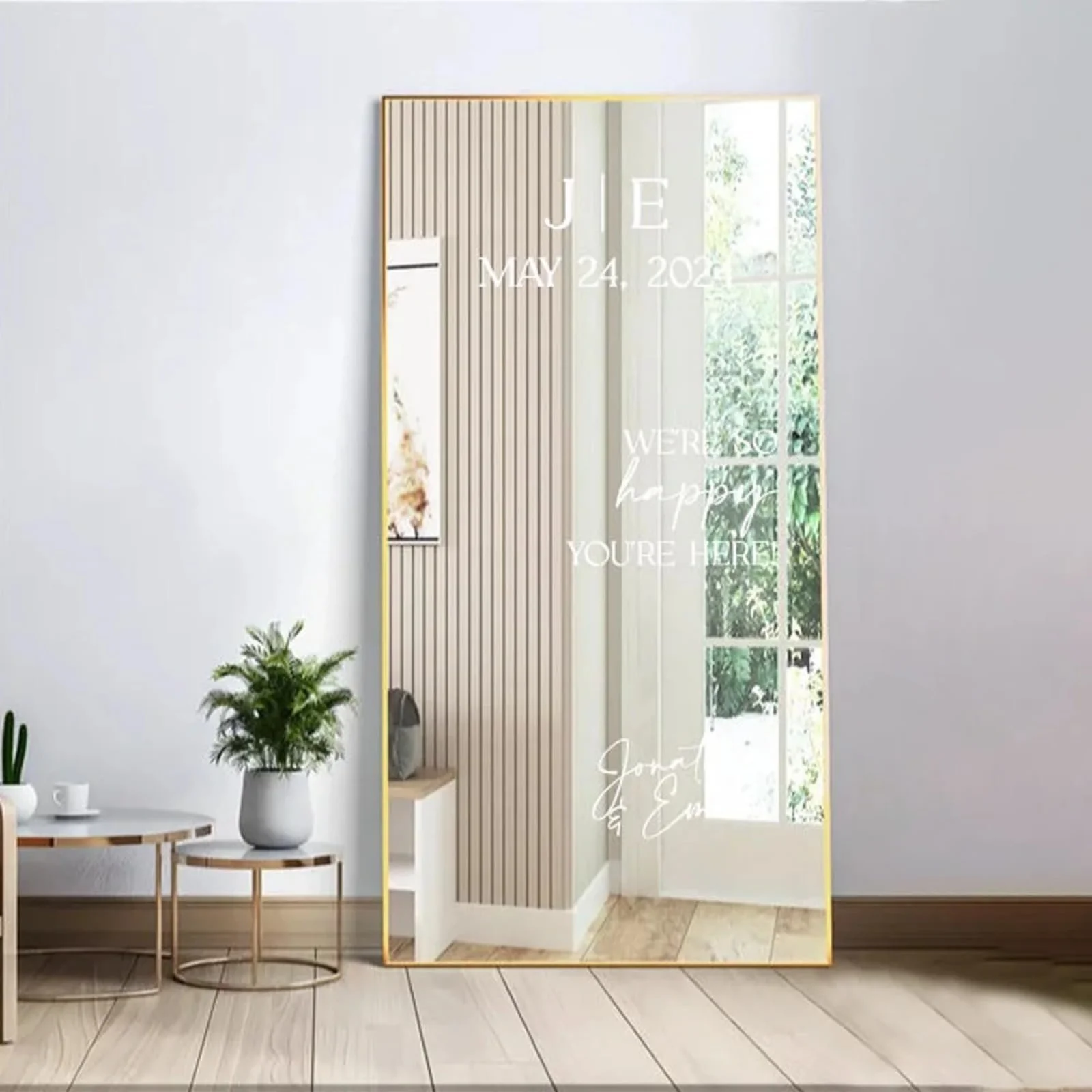 Наклейка на дзеркало Welcome To The Wedding Vinyl Mirror Stickers Персоналізована Чорний 42 см, фото №8