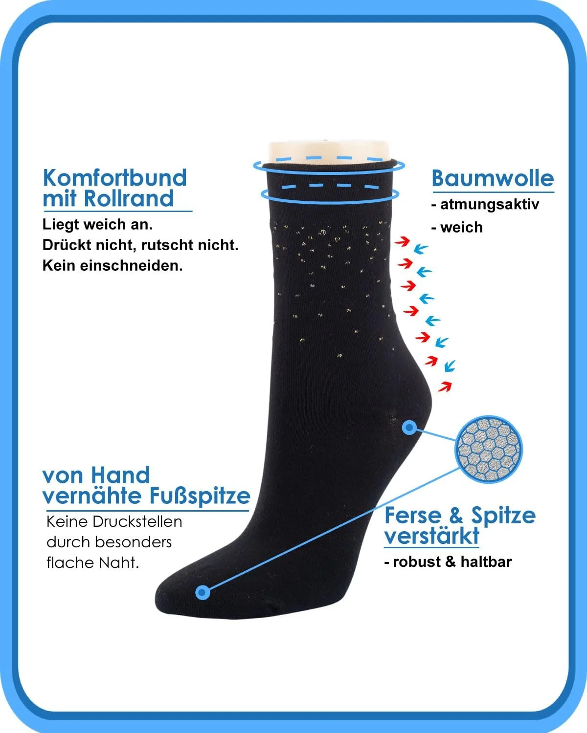 Шкарпетки Vitasox Lurex Жіночі з підгорнутими краями, фото №2 Шкарпетки Vitasox Lurex Жіночі з підгорнутими краями, фото №2