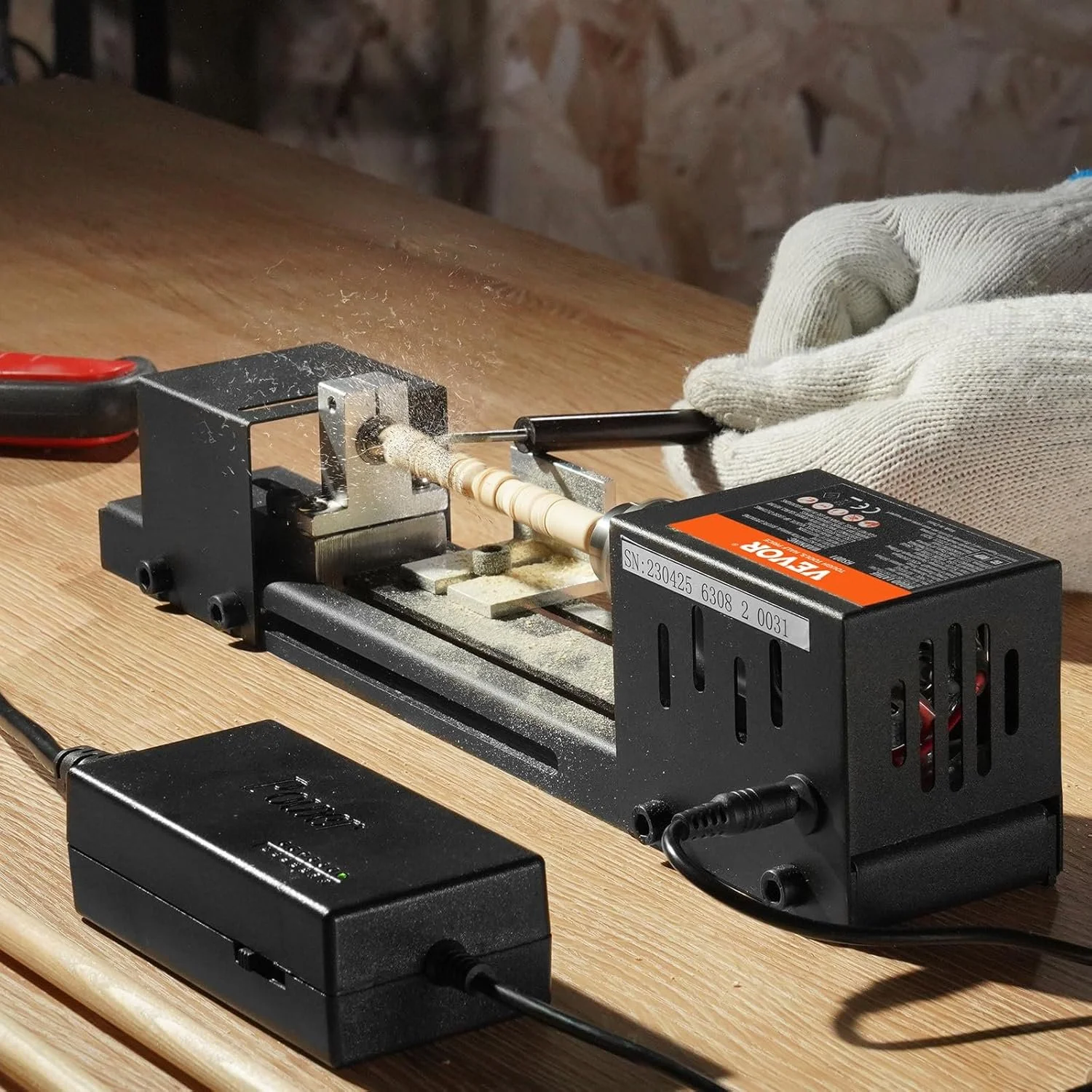 Токарний верстат Vevor HS001 / 4220-8450 об/м / 7 скоростей / Черный, фото №11