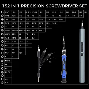 Набір електричних прецизійних викруток 152-в-1 для електроніки та ноутбуків synthetic.ua - Фото 1