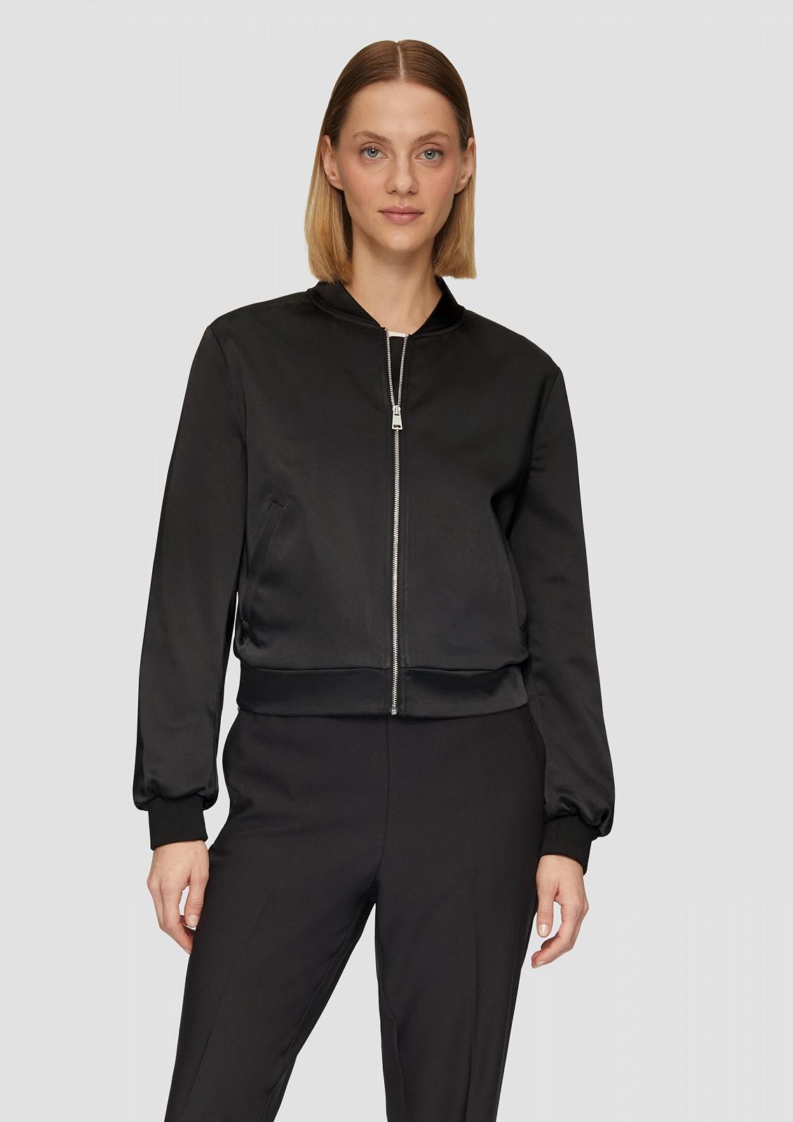 Куртка s.Oliver BLACK LABEL атласна з ребристими манжетами, фото №4