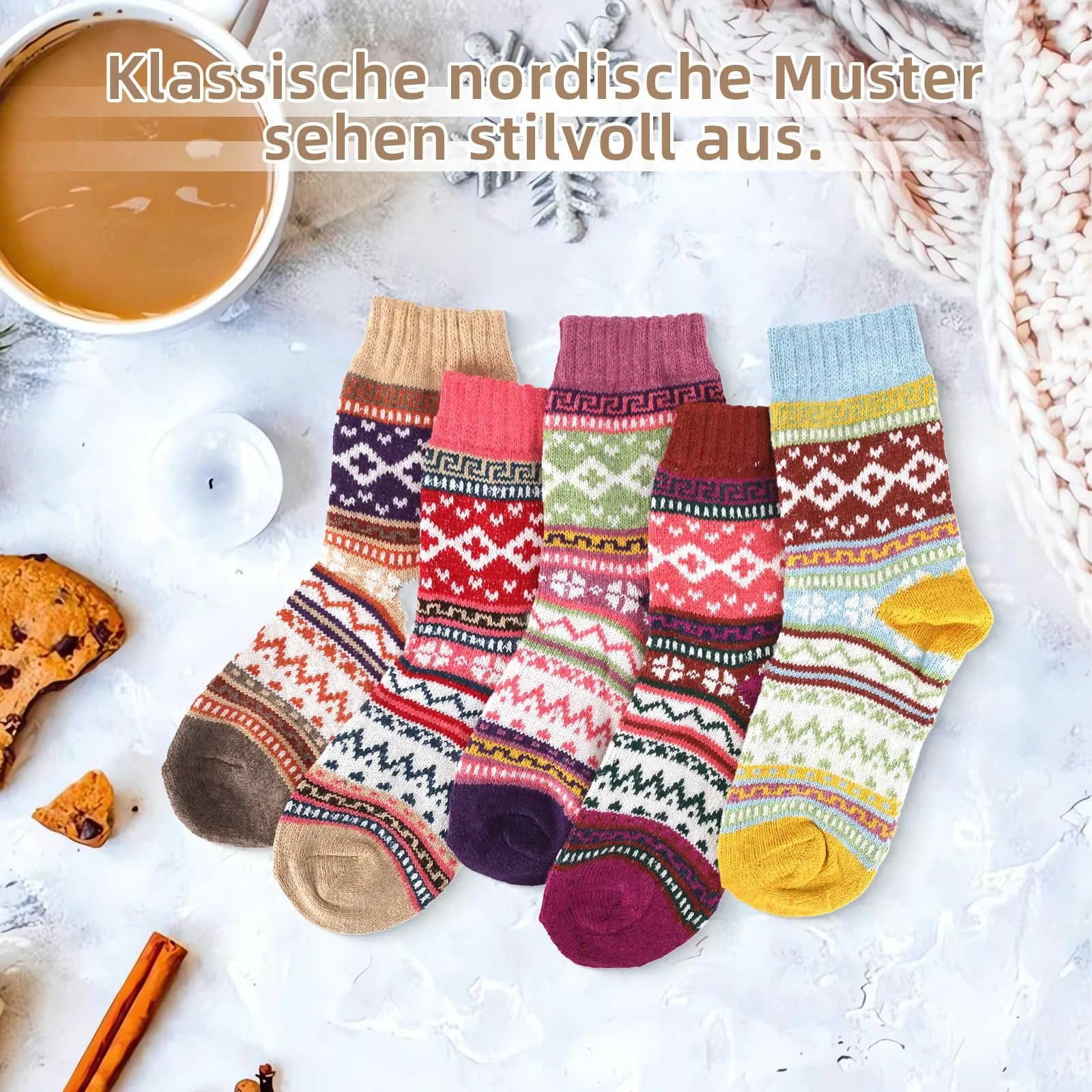 Носки Kaempe шерстяные 5 пар 39-42, фото №4