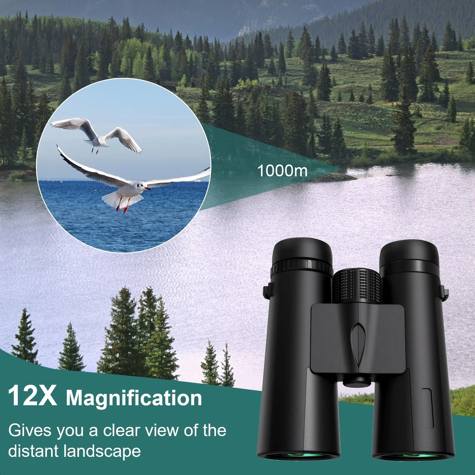 Бінокль Olycism 12x42 HD FMC BAK4 Prism, фото №2