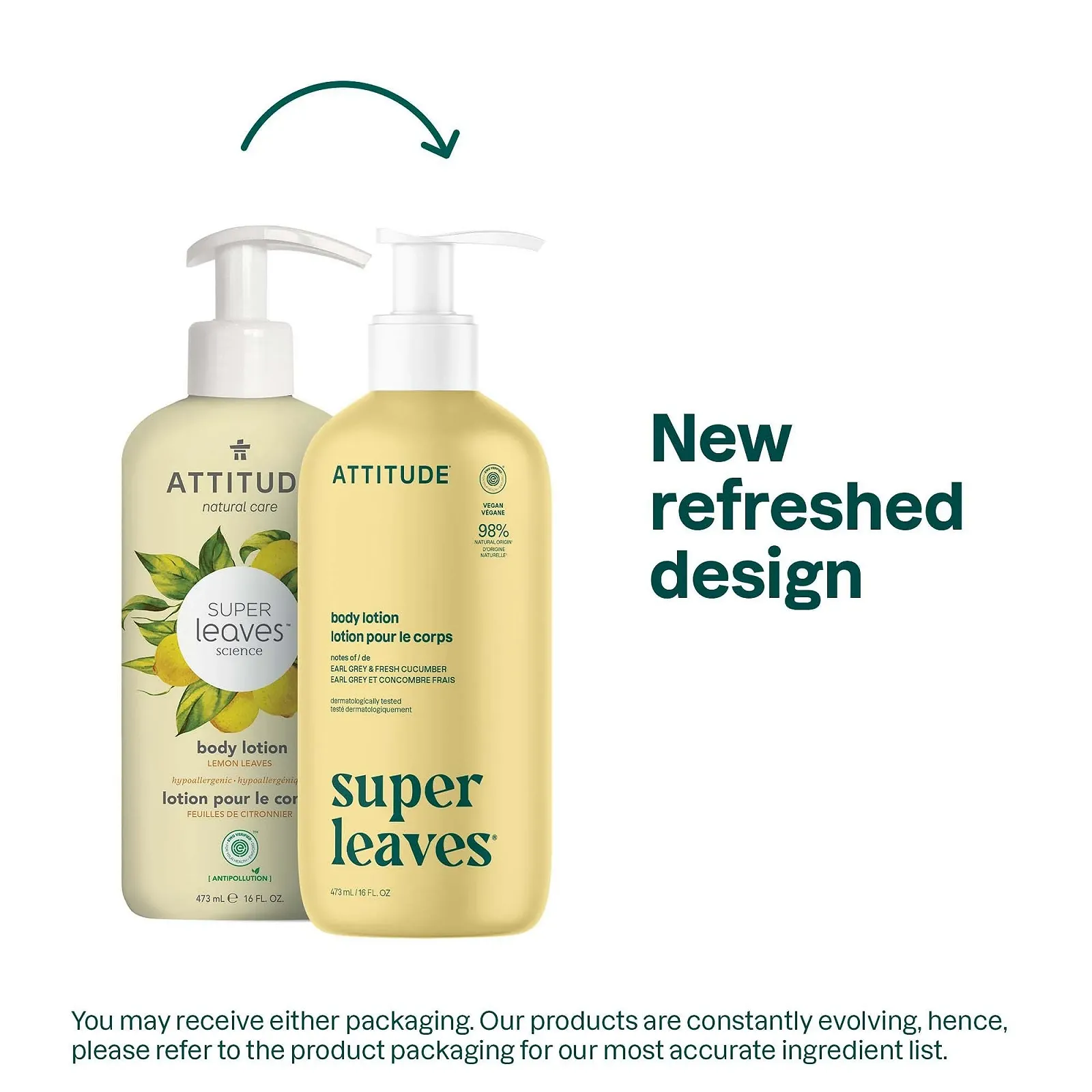 Лосьйон для тіла ATTITUDE Зволожуючий, для сухої шкіри, Листя лимона, 473 мл, фото №2 Лосьйон для тіла ATTITUDE Зволожуючий, для сухої шкіри, Листя лимона, 473 мл, фото №2