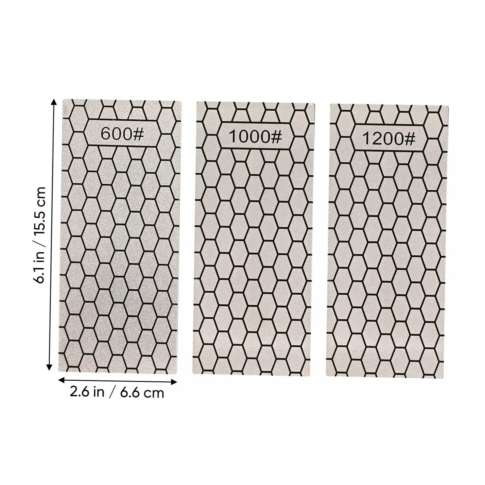 Набор алмазных точильных камней TOYANDONA 600/1000/1200 грит 3 шт., фото №2