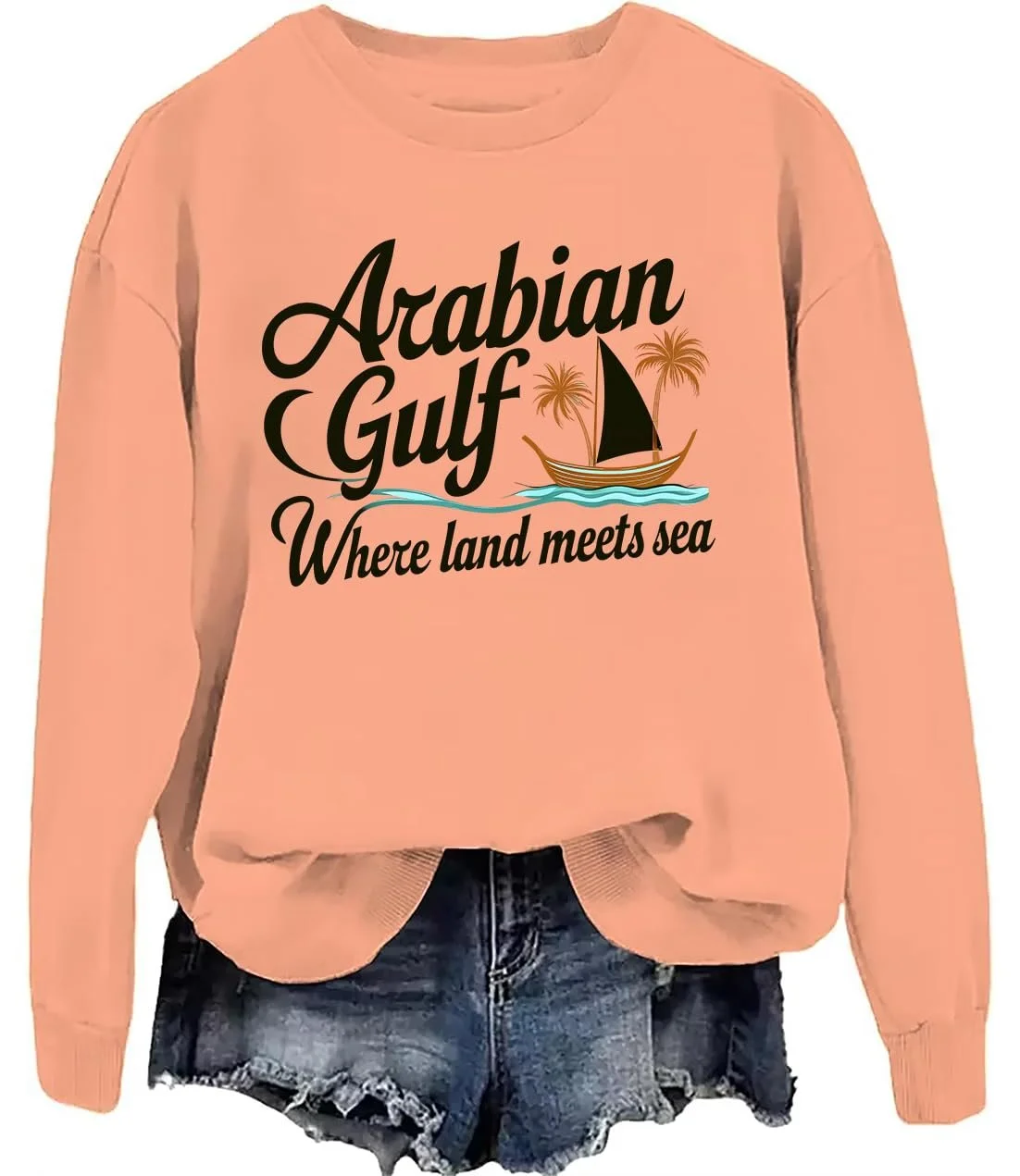 Світшот Arabian Gulf Where Land Meets Sea Shirt Langarm, фото №1