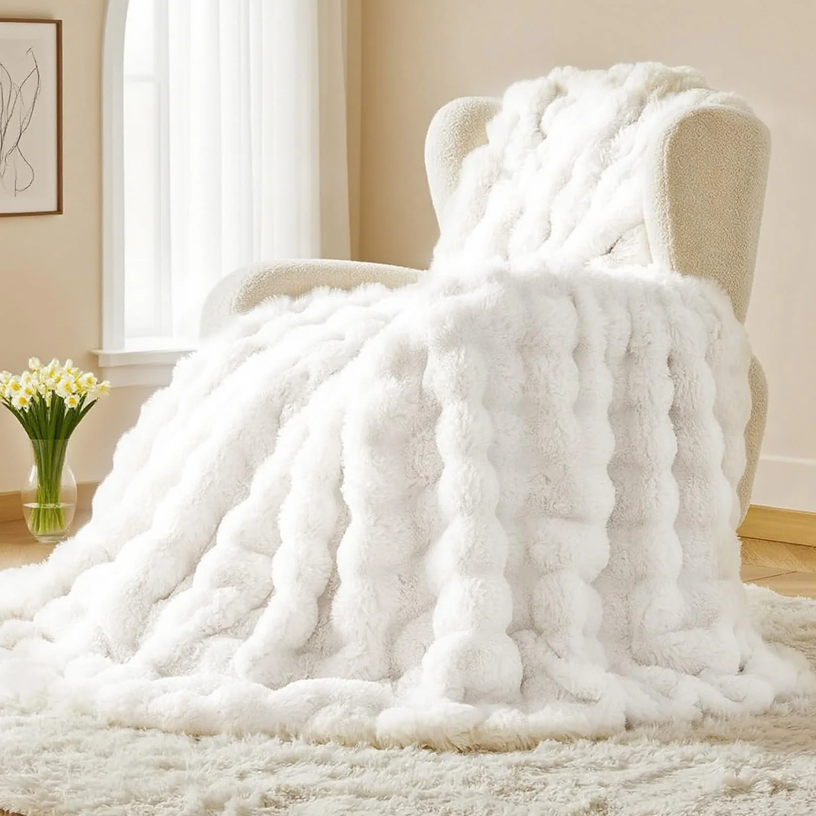 Одеяло Chingcoo Плюшевый Кролик Белый, 100 x 160 см, фото №1