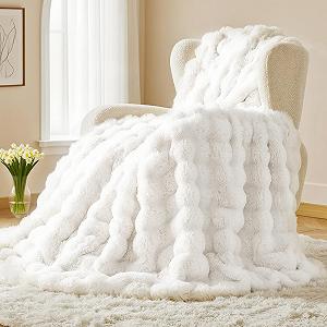 Покривало Chingcoo Плюшева Кролик Білий, 100 x 160 см - Фото 1