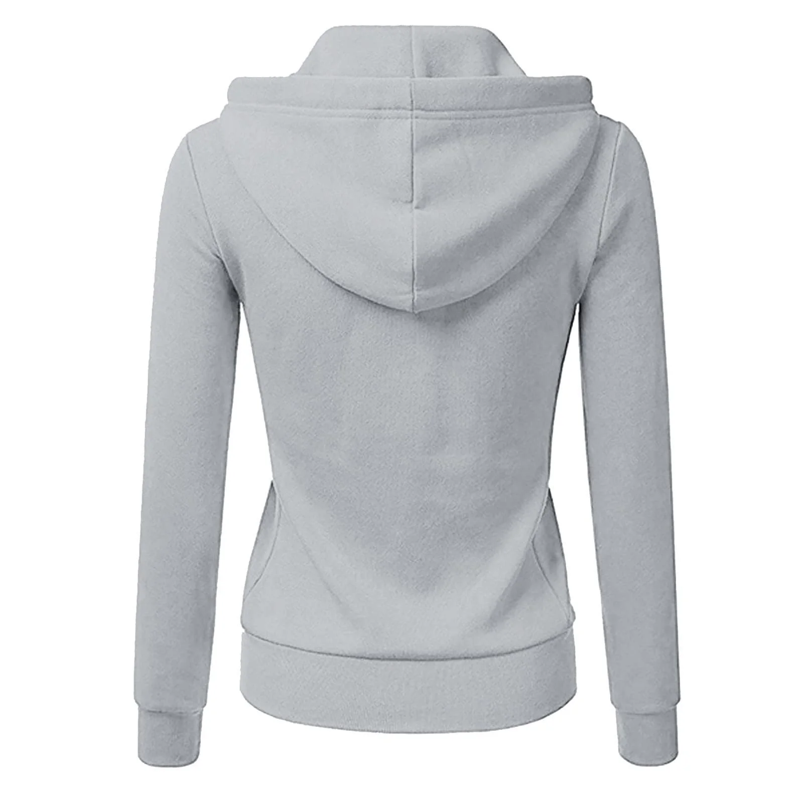 Женский Худи Куртка Oversize Хлопок Легкая Плюшевая Куртка Пальто Молния Переходная Куртка Однотонные Худи Осенняя Куртка с капюшоном Карман Зимняя Куртка Повседневный Стиль Свитшот Женские Куртки, фото №3