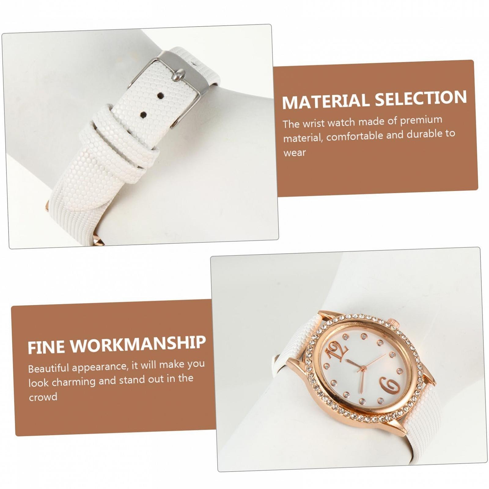 Годинник жіночий PartyKindom овальної форми з стразами, кварцовий, з м", фото №8