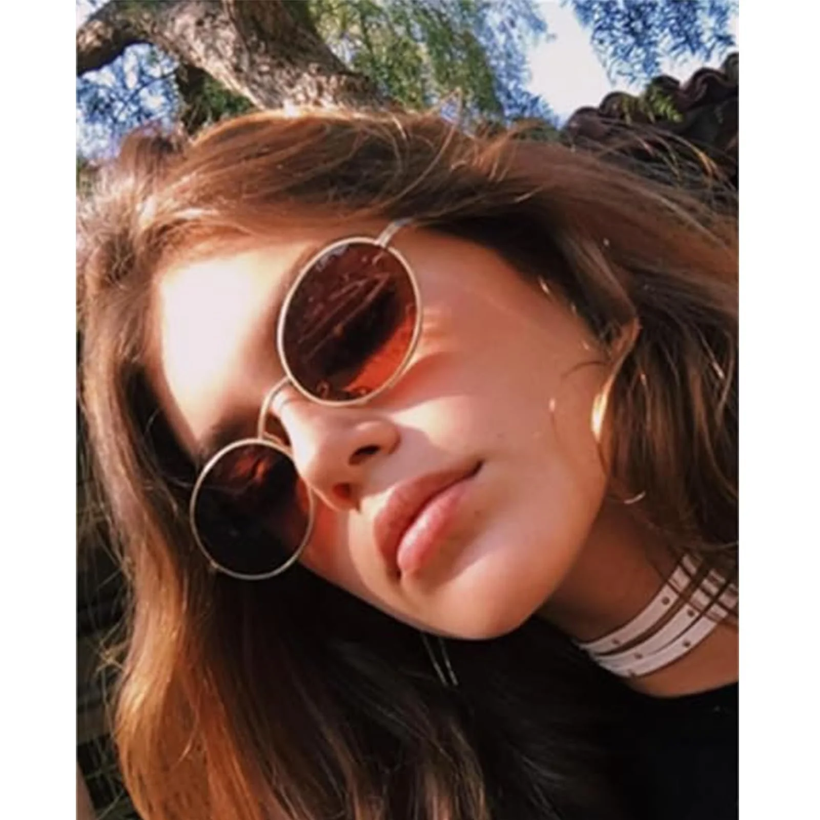 Сонцезахисні окуляри Овальні Laurinny Ретро 90-х Вінтажні Металева оправа, фото №3