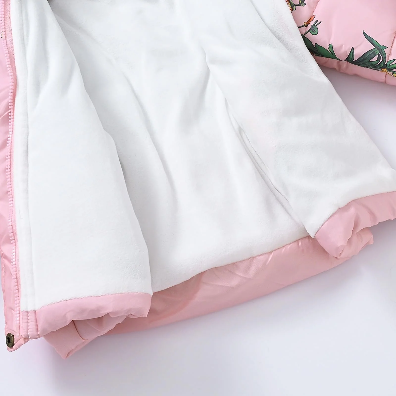 Зимняя куртка для девочек Sfwqoifou, теплая, ветрозащитная, утолщенная, элегантная зимняя куртка с меховым капюшоном, стеганая куртка, уличная куртка, зимняя куртка на подкладке, куртка с длинными рукавами, детская куртка-парка, фото №6