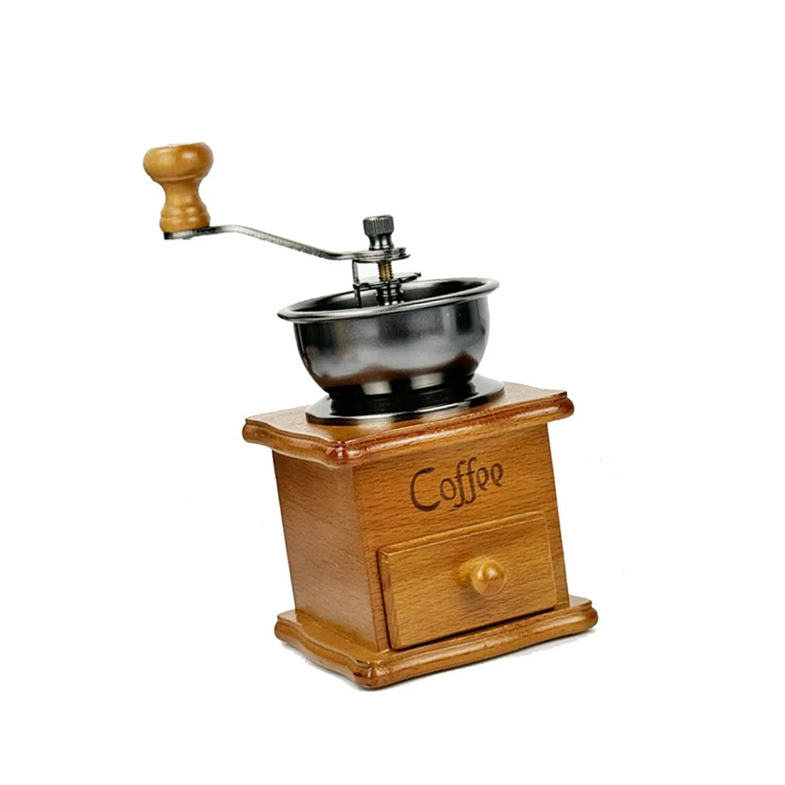 Ручная кофемолка Elegant портативная с керамическими жерновами для эспрессо, ручная с деревянной ручкой, фото №3