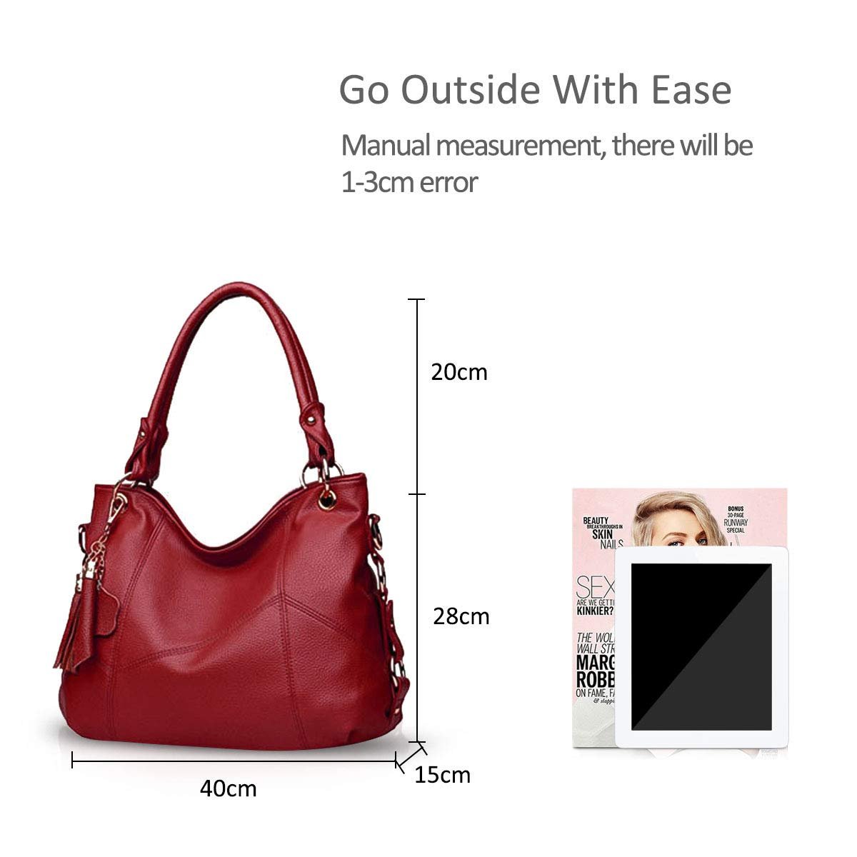 Сумка женская Nicole & Doris, большая, из мягкой кожи, сумка-шоппер, новая дизайнерская, с кисточкой, фото №5