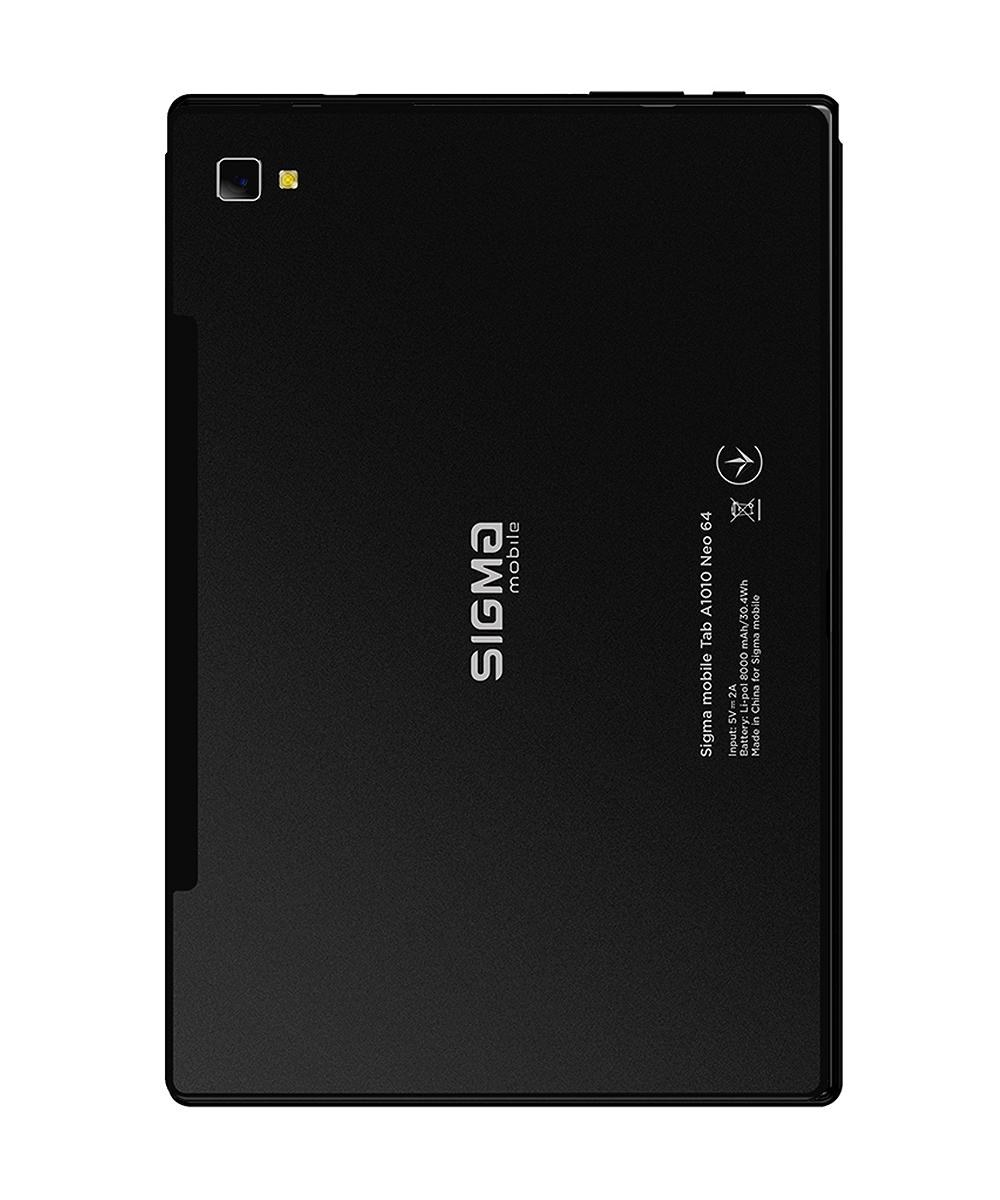 Планшетный ПК Sigma mobile Tab A1010 Neo 4/64GB 4G Dual Sim Black чехол-книжка; 10.1" 1920x1200 IPS Unisoc Tiger T610 ОЗУ 4 ГБ 64 встроенной microSD до 128 камера 8 Мп 5 LTE Wi-Fi Bluetooth GPS A-GPS, фото №2