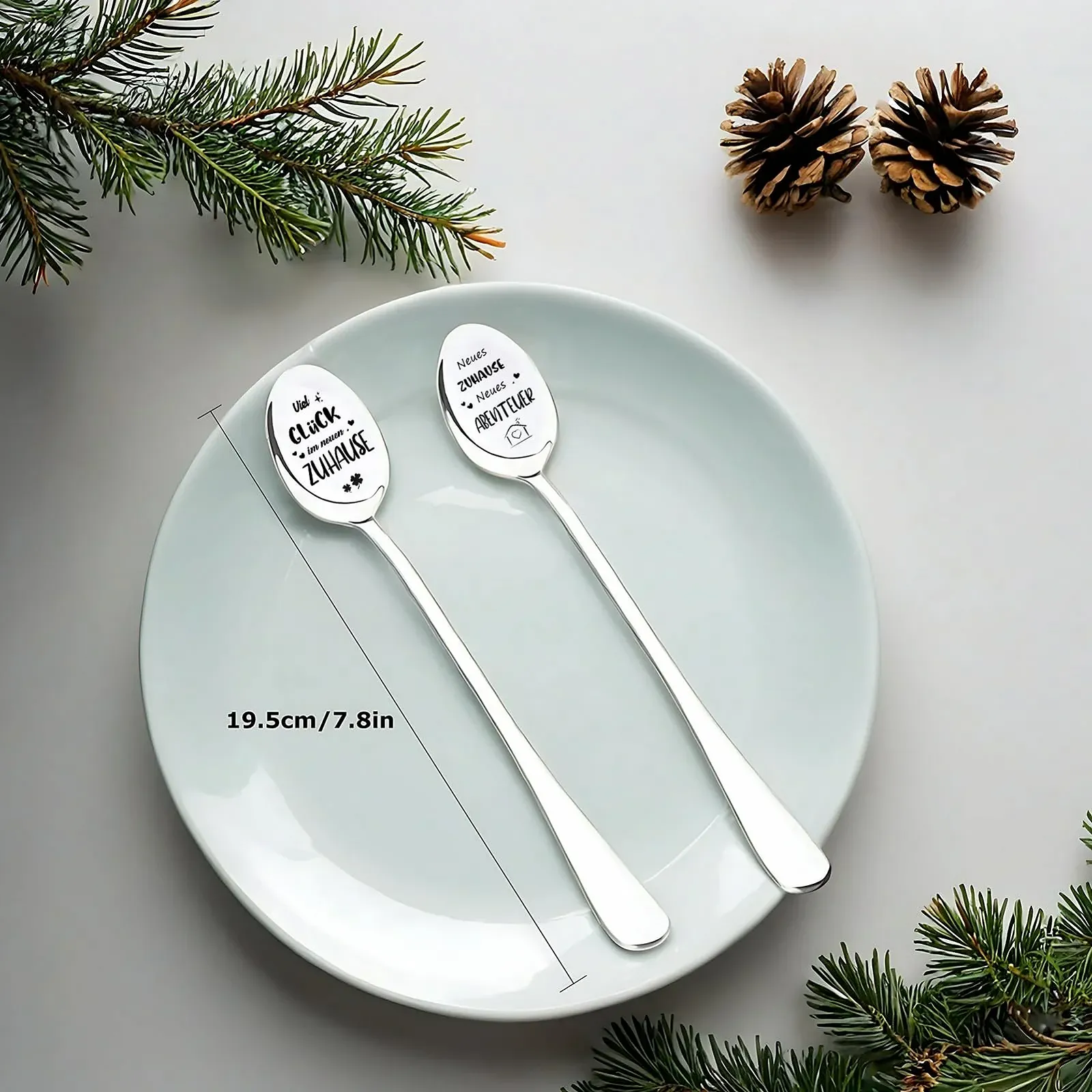 Ложка для кави нержавіюча сталь, набір 2 шт., фото №3