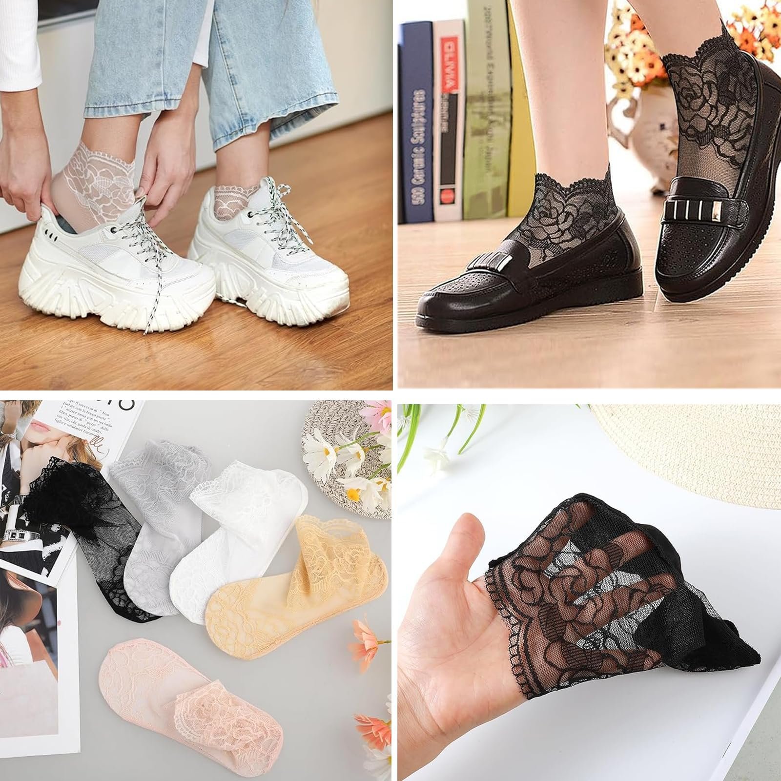 Женские носки с рюшами, 7 пар, фото №4