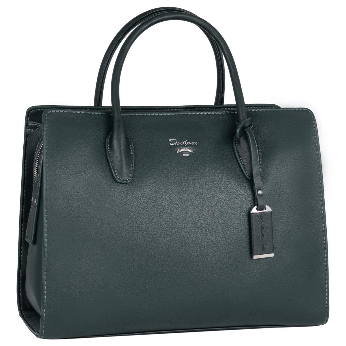 Сумка з ручками David Jones Велика Сумка-тоут Shopper зі штучної шкіри Багато відділень Multi Pocket Зелена, фото №1